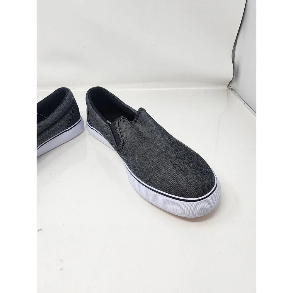 Goodfellow & Co Mens Phillip Slip On Sneakers Gray Canvas Casual Size 9.5